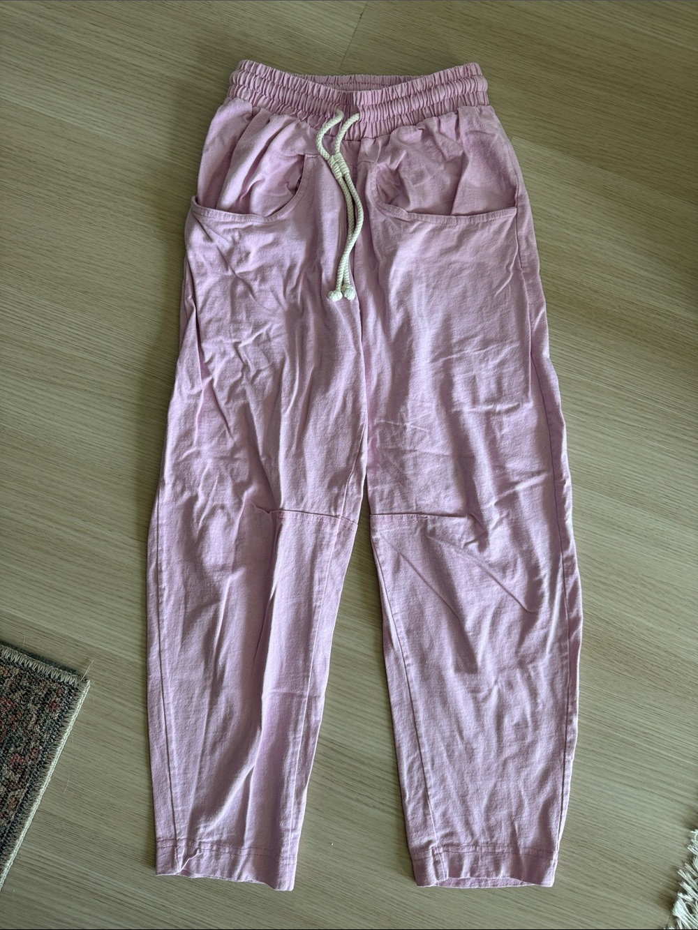 Free People Light Pink Drawstring Joggers